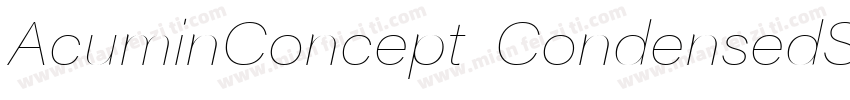AcuminConcept CondensedSemibold字体转换